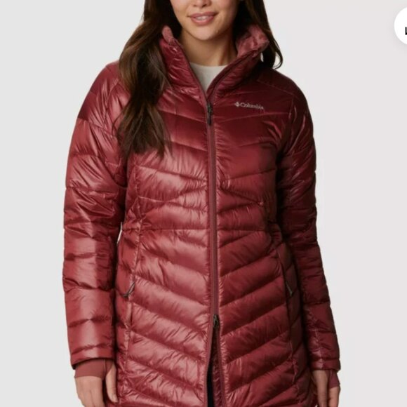 NWT *Columbia* Joy Peak Mid Hooded Parka | Beetroot Red | XS | Omni Heat Warmth - Picture 2 of 12